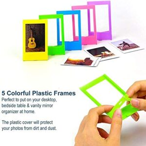 Fujifilm Instax Mini Instant Film (3 Pack, 60 Sheets) 5 Plastic Desk Frames, 60 Sticker Frames, 10 Hanging Creative Frames, 1 Pack Corner Stickers.