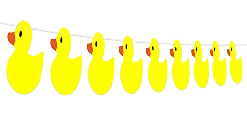 Cute Cartoon Little Yellow Duck Photo Banner Backdrop Flag Background Photo Booth Props Animal Farm Theme Decor for Ducky Duck Bday 1st Birthday Party Favors Supplies Decorations