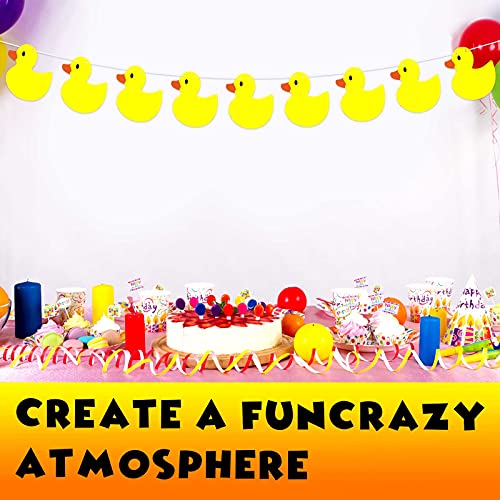 Cute Cartoon Little Yellow Duck Photo Banner Backdrop Flag Background Photo Booth Props Animal Farm Theme Decor for Ducky Duck Bday 1st Birthday Party Favors Supplies Decorations