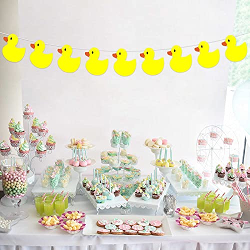 Cute Cartoon Little Yellow Duck Photo Banner Backdrop Flag Background Photo Booth Props Animal Farm Theme Decor for Ducky Duck Bday 1st Birthday Party Favors Supplies Decorations