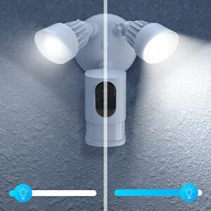 eufy security Floodlight Camera E with Built-in AI, 2K Resolution, 2-Way Audio, No Monthly Fees, 2000-Lumen Brightness, Weatherproof, Existing Outdoor Wiring and Weatherproof Junction Box Required