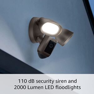 Introducing Ring Floodlight Cam Wired Pro with Bird’s Eye View and 3D Motion Detection, Dark Bronze