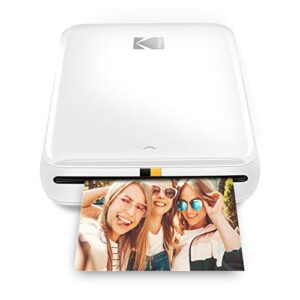 KODAK Step Wireless Mobile Photo Mini Color Printer (White) Go Bundle