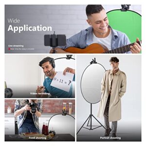 NEEWER Photo Studio Heavy Duty Metal Clamp Holder with 5/8" Light Stand Attachment for Reflector