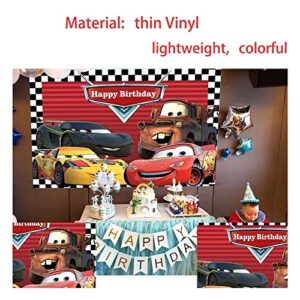 Racing Story Route 66 Car Photography Backdrop Red Gird Checkered Flag Boy Kids Birthday Cars Backdrop Mobilization Photo Background Party Banner Photobooth Studio Props Decoration Vinyl 5x3ft