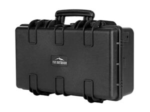 monoprice weatherproof hard case – 22 x 14 x 8 inches – with customizable foam, ip67, shockproof, name plate, black