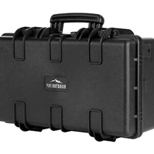 Monoprice Weatherproof Hard Case - 22 x 14 x 8 Inches - With Customizable Foam, IP67, Shockproof, Name Plate, Black