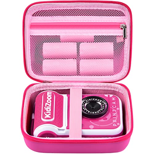 casmilee Kids Instant Camera Case Compatible with VTech/KidiZoom PrintCam & Thermal Rolls Print Camera Refill Paper, Creator Cam Accessories Travel Storage- Bag Only (Pink)