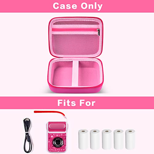 casmilee Kids Instant Camera Case Compatible with VTech/KidiZoom PrintCam & Thermal Rolls Print Camera Refill Paper, Creator Cam Accessories Travel Storage- Bag Only (Pink)