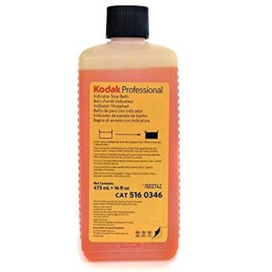 Kodak Indicator Stop Bath For Black and White Films And Papers, 1-Pint Bottle To Make 8-Gallons.