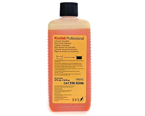 Kodak Indicator Stop Bath For Black and White Films And Papers, 1-Pint Bottle To Make 8-Gallons.