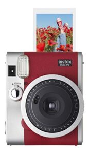 fujifilm instax mini 90 neo classic camera, instant film camera, usa – red