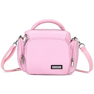 g-raphy camera case bag dslr slr bag by g-raphy for canon, nikon, sony,panasonic, olympus and etc (pink)