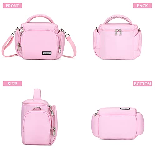 G-raphy Camera Case Bag DSLR SLR Bag by G-raphy for Canon, Nikon, Sony,Panasonic, Olympus and etc (Pink)