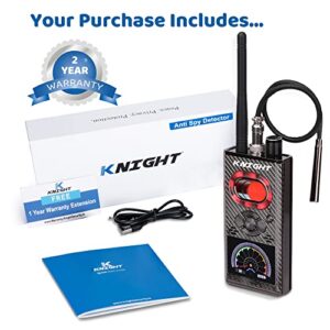 Knight 5-in-1 Hidden Devices Detector & Hidden Camera Detectors GPS, RF Detector & Bug Detector | Anti Spy Detector Hidden Camera Finder GPS Radio Frequency Detector de camaras y microfonos ocultos