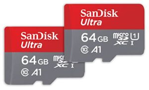 sandisk 64gb 2-pack ultra microsdxc uhs-i memory card (2x64gb) with adapter – sdsquab-064g-gn6mt