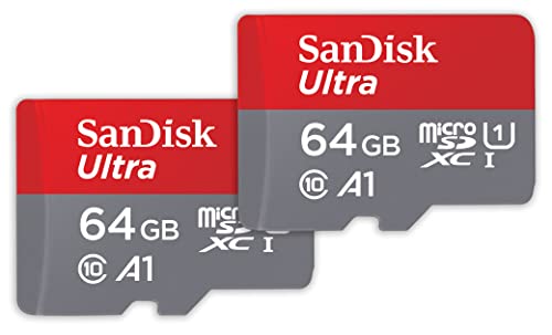 SanDisk 64GB 2-Pack Ultra microSDXC UHS-I Memory Card (2x64GB) with Adapter - SDSQUAB-064G-GN6MT