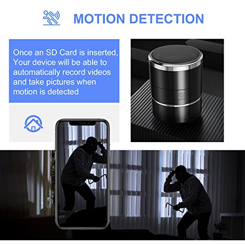 Spy Camera Hidden Camera Bluetooth Speaker with 32GB SD Card,WiFi 1080P Wireless Mini Hidden Nanny Cam Secret Spy Camera,180° Rotating Lens,Video Recording,App Live Stream,Motion Detection Alert