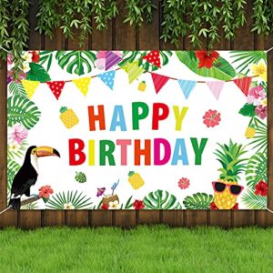 hawaiian luau birthday party decorations supplies hawaiian party backdrop luau party background tropical hawaiian jungle theme flamingo pineapple party banner summer beach pool photography background