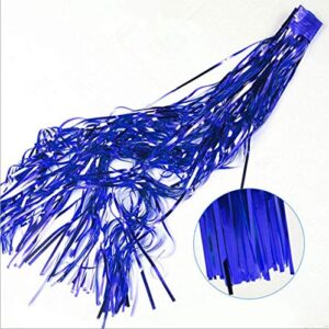 BEISHIDA 2 Pack Foil Fringe Curtain,Blue Tinsel Metallic Curtains Photo Backdrop Streamer Curtain for Wedding Engagement Bridal Shower Birthday Bachelorette Party Stage Decor(3.28 ft x 6.56 ft)
