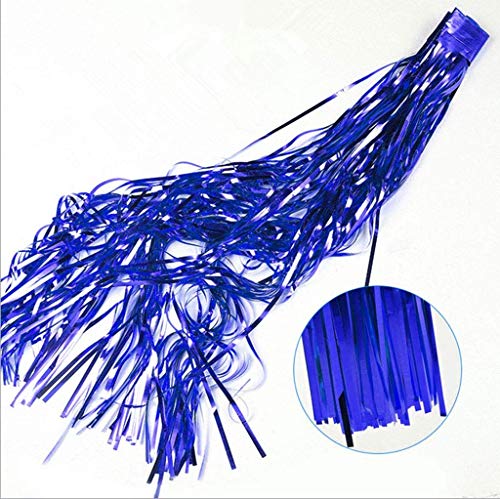 BEISHIDA 2 Pack Foil Fringe Curtain,Blue Tinsel Metallic Curtains Photo Backdrop Streamer Curtain for Wedding Engagement Bridal Shower Birthday Bachelorette Party Stage Decor(3.28 ft x 6.56 ft)