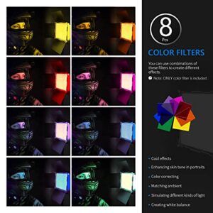 Neewer 8-Pack Lighting Color Filter Tansparent Color Correction Filter in 8 for Neewer 660 LED Video Light, 6.57 x 8.54 inches