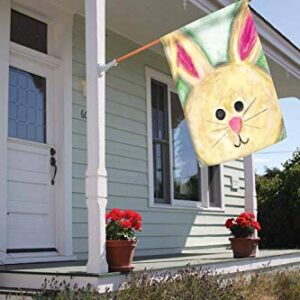 Toland Home Garden 107092 Floppy Eared Bunny Easter Flag 28x40 Inch Double Sided Easter Garden Flag for Outdoor House Flag Yard Decoration