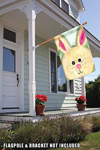 Toland Home Garden 107092 Floppy Eared Bunny Easter Flag 28x40 Inch Double Sided Easter Garden Flag for Outdoor House Flag Yard Decoration