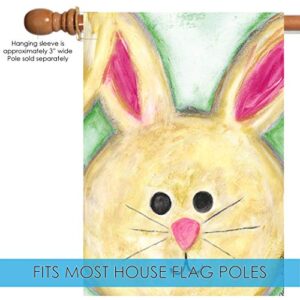 Toland Home Garden 107092 Floppy Eared Bunny Easter Flag 28x40 Inch Double Sided Easter Garden Flag for Outdoor House Flag Yard Decoration