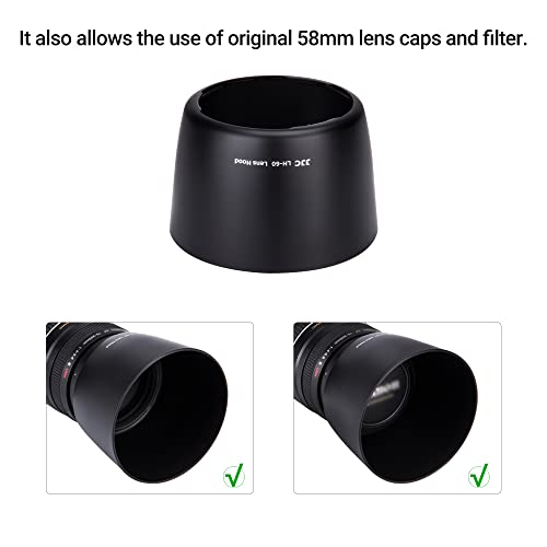 Reversible Lens Hood Shade Protector for Canon EF 75-300mm f/4-5.6 III USM & EF-S 55-250mm f/4-5.6 is II Lens Replaces ET-60 On Canon EOS 5D Mark IV III 7D 6D Mark II 90D 80D 77D Rebel T8i T7i T7 SL3