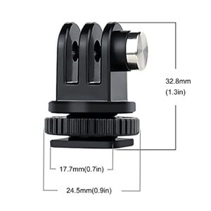 SOONSUN Tripod Mount Adapter, 1/4-20 Screw Adapter, Tripod and Cold Shoe Mount Convert Adapter Compatible with GoPro Hero 11 10 9 8 7 6 5 4 3 2, Session, Max, and All Action Cameras, DSLR Cameras