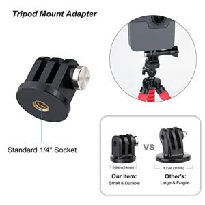 SOONSUN Tripod Mount Adapter, 1/4-20 Screw Adapter, Tripod and Cold Shoe Mount Convert Adapter Compatible with GoPro Hero 11 10 9 8 7 6 5 4 3 2, Session, Max, and All Action Cameras, DSLR Cameras