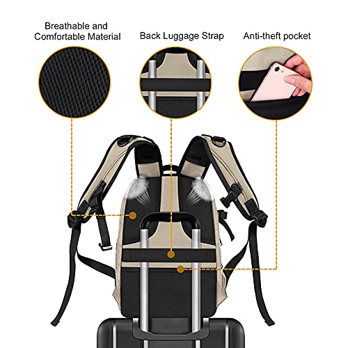 MOSISO Camera Backpack, DSLR/SLR/Mirrorless Photography Camera Bag 15-16 inch Waterproof Hardshell Case with Tripod Holder&Laptop Compartment Compatible with Canon/Nikon/Sony, Camel