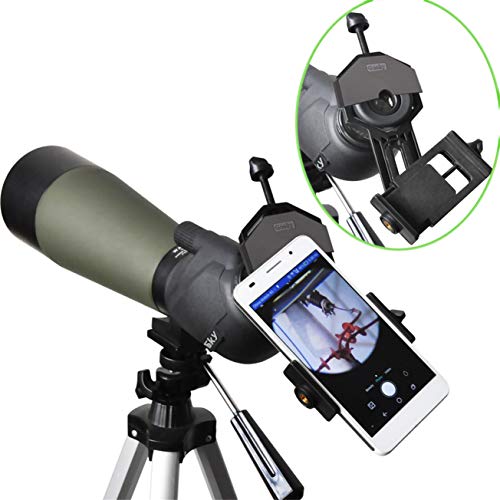 GOSKY Smartphone Adapter Mount Regular Size - Compatible with Binoculars, Monoculars, Spotting Scopes, Telescope, Microscopes - Fits almost all Smartphones on the Market - Record Nature and The World