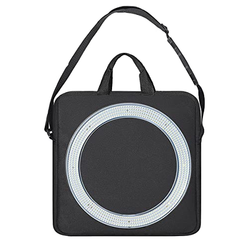 CASEDAO Photography Carrying Bag for 12" Ring Light,12 x 12 inch Selfie Ring Light Protective Carrying Bag, Portable Desk LED Ring Light Case for 12" Camera Ring Light-Black