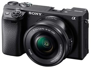 sony alpha a6400 mirrorless camera: compact aps-c interchangeable lens digital camera with real-time eye auto focus, 4k video, flip screen & 16-50mm lens – e mount compatible cameras – ilce-6400l/b