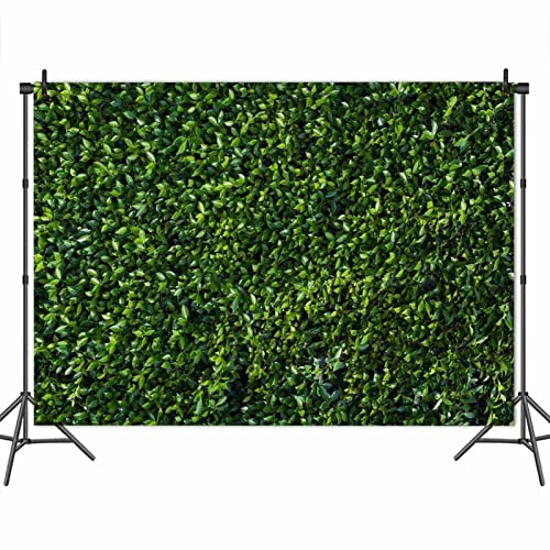 HQM 3D Green Leaves Nature Spring Theme Photo Background 8x6ft Fabric Wedding Birthday Party Newborn Baby Shower Photography Backdrops Zoo Decor Banner Dessert Cake Table Decor Booth