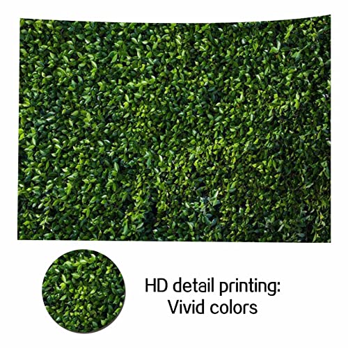 HQM 3D Green Leaves Nature Spring Theme Photo Background 8x6ft Fabric Wedding Birthday Party Newborn Baby Shower Photography Backdrops Zoo Decor Banner Dessert Cake Table Decor Booth