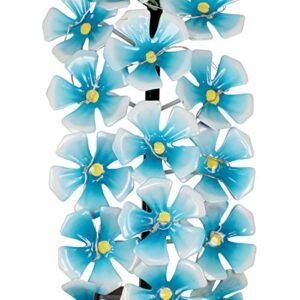 Exhart Garden Solar Lights, Cascading Blue Flower Garden Stake, 24 LED Flowers, Outdoor Lawn and Yard Decoration, 11.5 x 5.5 x 28 Inch