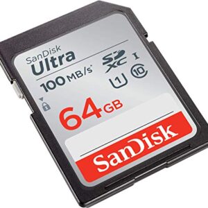 SanDisk 64GB Ultra SDXC UHS-I Memory Card - 100MB/s, C10, U1, Full HD, SD Card - SDSDUNR-064G-GN6IN