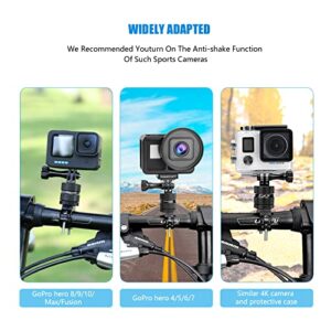 Forevercam Mountain Bike Handlebar Mount for Gopro Action Camera (0.8-1.18") Aluminium Mountain Bicycle Handlebar Mount 360 Degree Rotation Upgraded Version for Gopro Hero 11/10/9/8/7/6