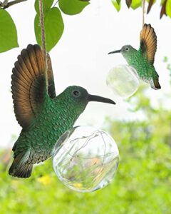 thinklife solar outdoor lights decorative hummingbird gifts for women, garden decor for outside hanging bird, outdoor statues for garden, durable and adorable design patio and yard decors (1 pcs)