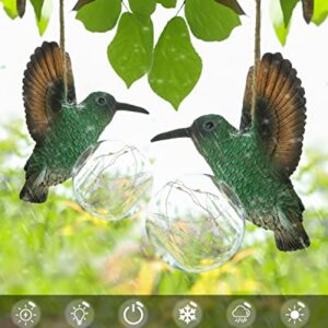 Thinklife Solar Outdoor Lights Decorative Hummingbird Gifts for Women, Garden Decor for Outside Hanging Bird, Outdoor Statues for Garden, Durable and Adorable Design Patio and Yard Decors (1 PCS)