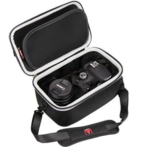 mchoi camera case fits for canon eos rebel t7 dslr camera and 18-55mm lens, case only