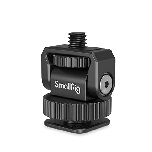 SmallRig 1/4" Mini Ball Head Cold Shoe Mount Adapter with 1/4"-20 Thread for Camera Phone Cage LED Video Light-3577