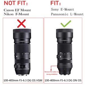 Haoge LMR-SM140S Lens Collar Replacement Foot Tripod Mount Ring Stand Base for Sigma 100-400mm F5-6.3 DG DN OS Lens Sony E Mount Art 105mm F1.4 DG HSM Built-in Arca Type Quick Release Plate