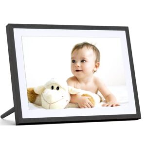 5g wifi digital picture frame 10.1 inch digital photo frame with 1280×800 ips touch screen, auto-rotate and slide show, easy setup to share moments via phone app-gift for family and friends