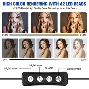 FDKOBE Webcam Lighting,Ring Light for Laptop/Computer,Zoom Call Lighting,4''Small Video Conference Lighting with Webcam Style Mount and Tripod,3 Light Modes&10 Brightness Levels,Selfie 3000k