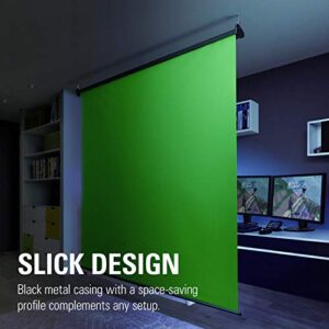 Elgato Green Screen MT - Wall-Mounted Retractable Chroma Key Backdrop with Wrinkle-Resistant Fabric for background removal for Streaming, Video Conferencing, on Instagram, TikTok, Zoom, Teams, OBS