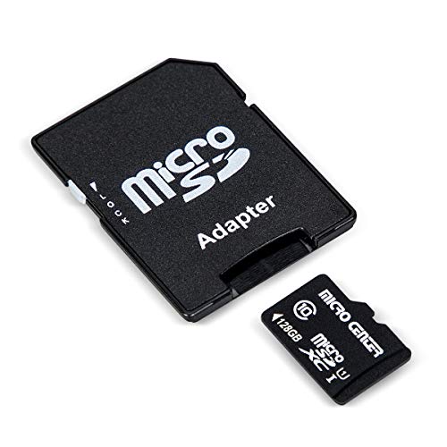 Micro Center 128GB Class 10 MicroSDXC Flash Memory Card with Adapter for Mobile Device Storage Phone, Tablet, Drone & Full HD Video Recording - 80MB/s UHS-I, C10, U1 (1 Pack)